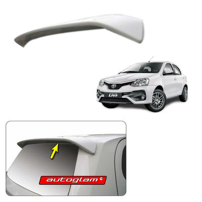 Roof Spoiler for Toyota Etios Liva 2016-2019, Color - WHITE, AGTEL19RSW