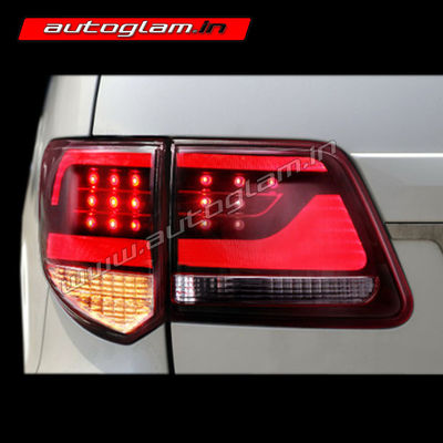 Toyota Fortuner 2012-15 Land Cruiser Design LED Taillights, RED GLASS, Set of 2 (Right & Left), AGTF240TL2