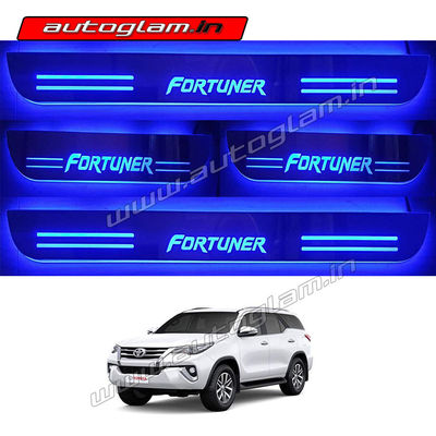 Toyota Fortuner 2016+ Models Door Blue LED Sill Plates-Set of 4 Pcs, AGTF56DSP