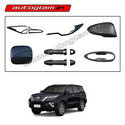 Toyota Fortuner 2016-20 Black Show Kit, Set of 6 Items, AGTFBSK39