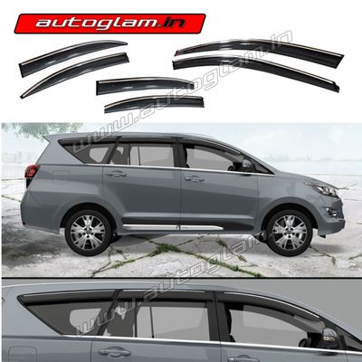 Toyota Innova Crysta Wind Visor / Door Visor with Chrome Line, AGTIC13WVCL