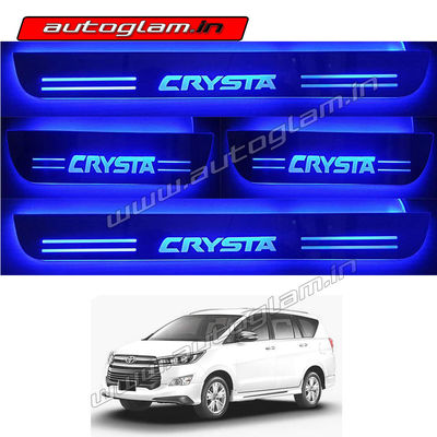 Toyota Innova Crysta Door Blue LED Sill Plates-Set of 4 Pcs, AGIC72DSP