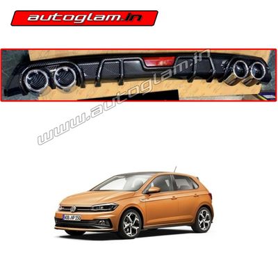 Volkswagen Polo 2010-2020 Carbon Fibre Style Rear Diffuser / Rear Guard for all Models, AGVWP369CF