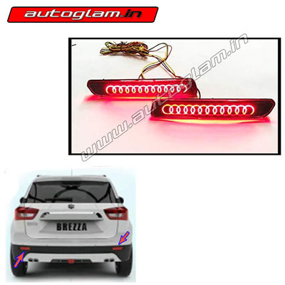 Maruti Suzuki Brezza LED Rear Reflector Light, Set of 2 X Pcs AGMSLEDR34