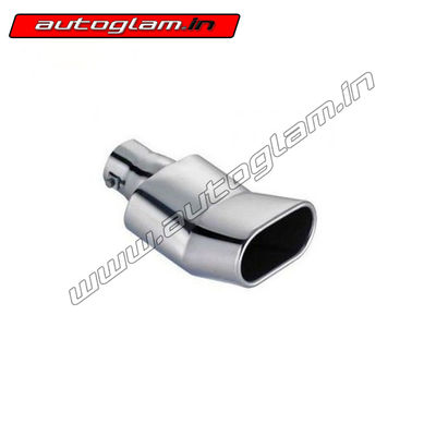 Chrome Zig Zag Exhaust Muffler Tip for all Cars, AGCZ371ZEMT