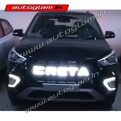 Hyundai Creta 2018-2019 Facelift  White LED Alpha Front Grill, AGHC609FG