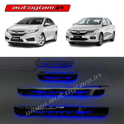 Honda City 2014-19 LED Sill Scuff Plates, Set of 4 Pcs AGHC632SPL