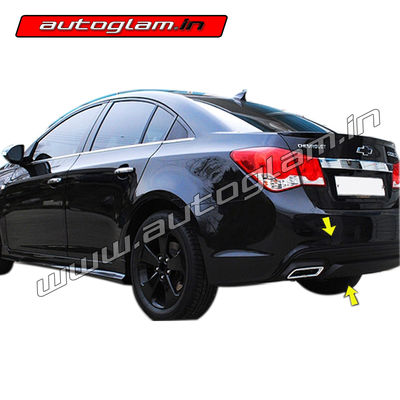 Chevrolet Cruze 2013-17 Rear Bumper Diffuser Chrome Exhaust Tip, AGCD619MB