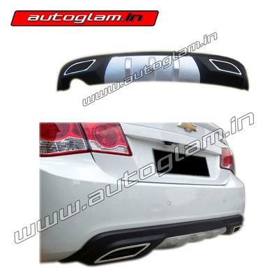 Chevrolet Cruze 2009-12 Rear Bumper Diffuser with Chrome Exhaust Tip, AGCD613SB