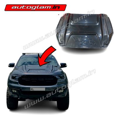 Ford Endeavour 2016-18 Rhino Design Bonnet Scoop, Color - MATT BLACK, AGFE80BSRHN