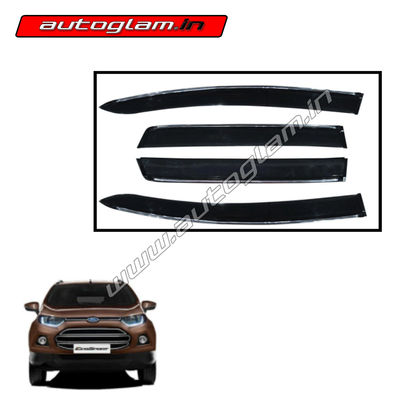  Ford Ecosport Chrome Line Door Visor / Wind Visor,Set of 4 Pcs, AGFE34LDV