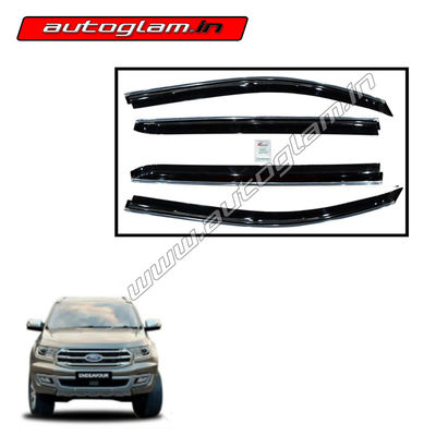  Ford Endeavour Chrome Line Door Visor / Wind Visor,Set of 4 Pcs, AGFE3CLDV