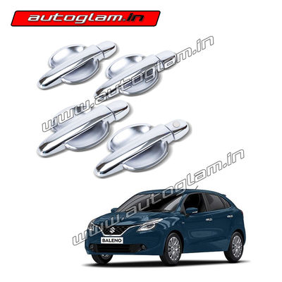 AGMSB32CA, Maruti Suzuki Baleno Chrome Handle Combo - Set of 4 Pcs