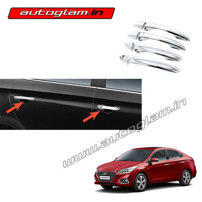 AGHV17HC, Hyundai Verna 2017+ Chrome Handle Cover-Set of 4 pieces