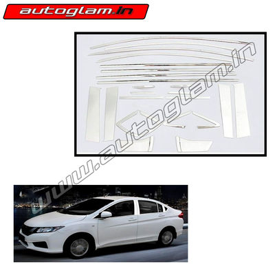 Honda City 2014-16 Chrome Window Trim, AGHCCWTM35