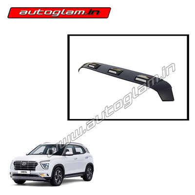 Autoglam Bonnet Visor Garnish for Hyundai Creta 2020+ Models (Matte Black), AGHCBVGMB