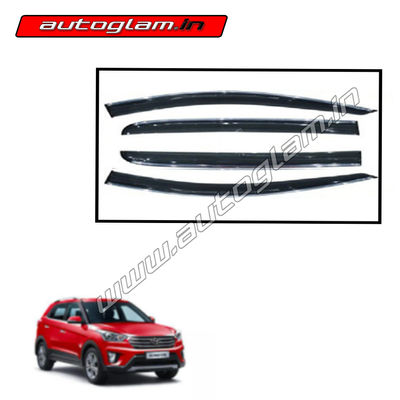 Hyundai Creta Chrome Line Door Visor / Wind Visor Set of 4 Pcs, AGHC39CDV