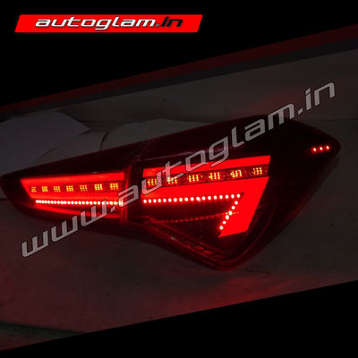 Hyundai i20 Elite 2014-2018 Audi Style LED Tail Lights with Matrix Indiacator, AGHI15ETLA