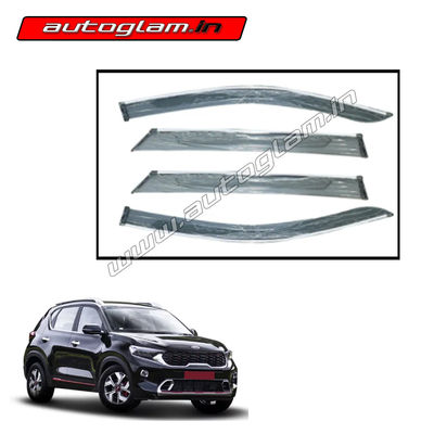 Kia Sonet Chrome Line Door Visor, Set of 4 Pcs,  AGKS16LDV