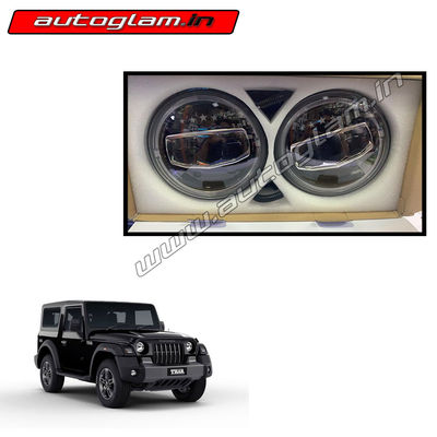 Mahindra Thar 2020 Projector Headlights, Set of 2, AGMTAPHS09