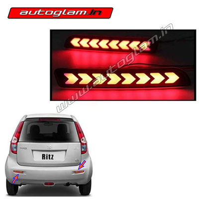 Maruti Suzuki Ritz LED Rear Reflector Light, Set of 2 X Pcs AGMSLEDR15