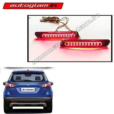 Maruti Suzuki S-Cross LED Rear Reflector Light, Set of 2 X Pcs AGMSLEDR37