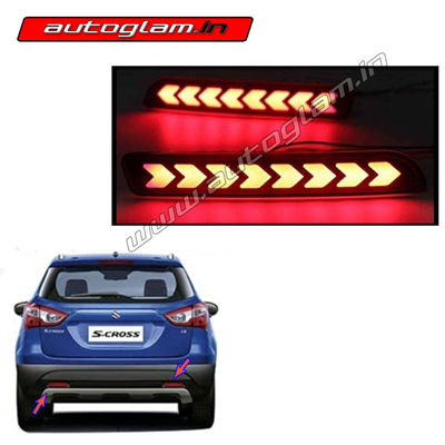 Maruti Suzuki S-Cross LED Rear Reflector Light, Set of 2 X Pcs AGMSLEDR13