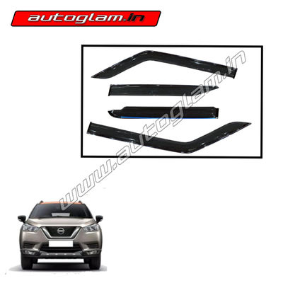 Nissan Kicks Chrome Line Door Visor / Wind Visor, Set of 4 Pcs, AGNK37CDV