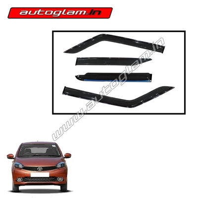  Tata Tigor Chrome Line Door Visor / Wind Visor,Set of 4 Pcs, AGTT34LDV