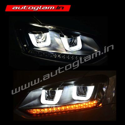 Volkswagen Vento 2010-20 BMW Style HID Projector Headlights, AGVWV609W55