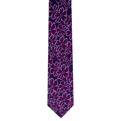 Tiekart men purple floral  tie