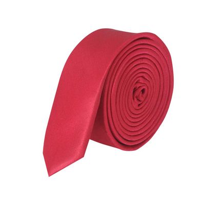 Tiekart men red plain solids  thin slim tie