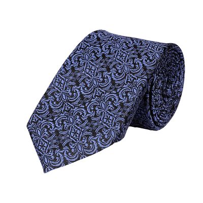 blue silk floral paisley 5fold ties for men