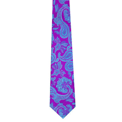 Tiekart men purple paisely silk tie