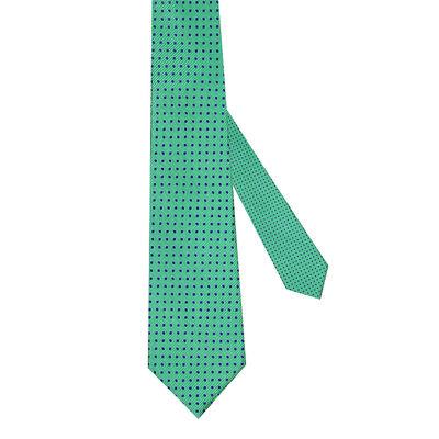 Tiekart men green polka dot silk tie