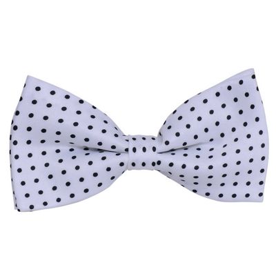 Tiekart men white polka dot double bow tie