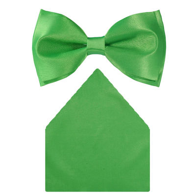 Tiekart cool combos green bow tie+pocket square