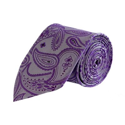 Tiekart men lavender paisley  tie