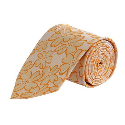 Tiekart men orange floral tie