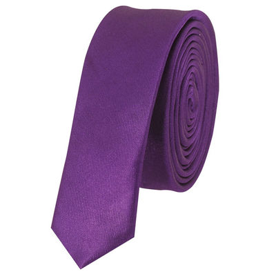 Tiekart men purple plain solids  thin slim tie