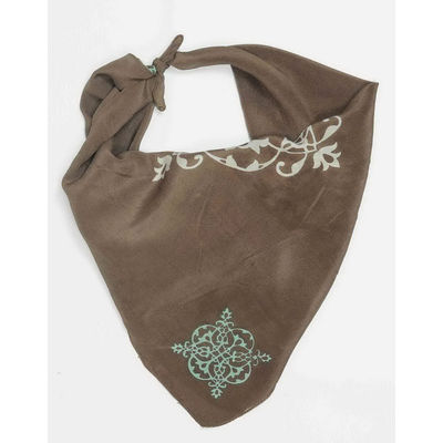 Tiekart men brown silk scarf