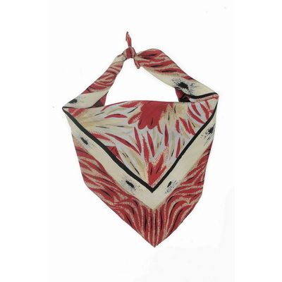 Tiekart men brown silk scarf