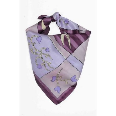 Tiekart men violet floral silk scarf