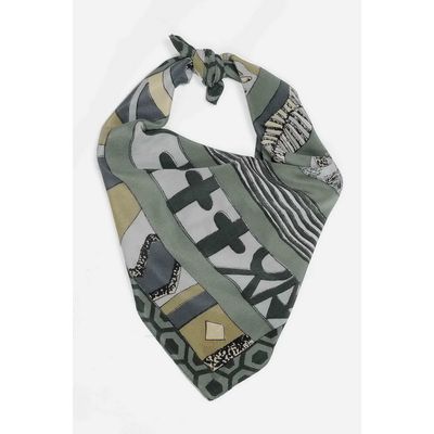 Tiekart men grey silk scarf