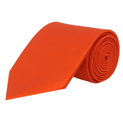 Tiekart men orange plain solids  tie