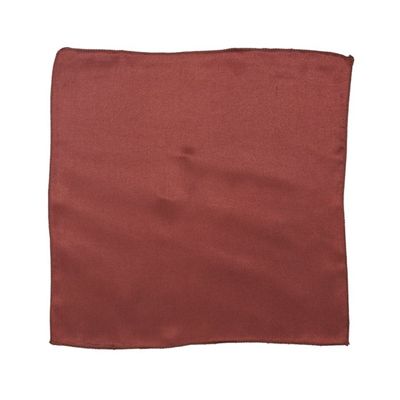 Tiekart men red plain solids  pocket square