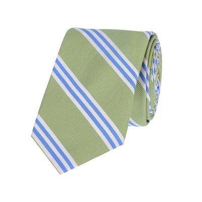 Tiekart men green striped silk tie