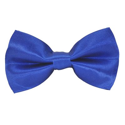 Tiekart kids blue plain solids  knotted double bow tie