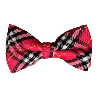 Pink Checkered Bow Tie for Boys