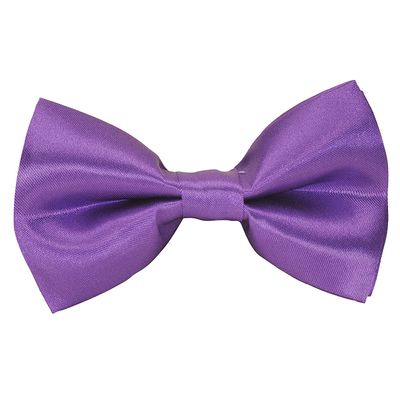 Tiekart kids purple plain solids  knotted double bow tie